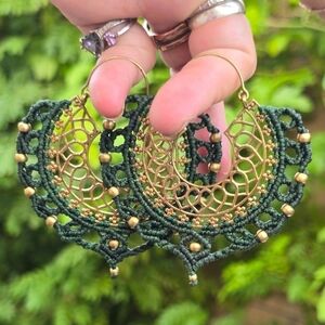 Handmade Mandala Hoop Earrings